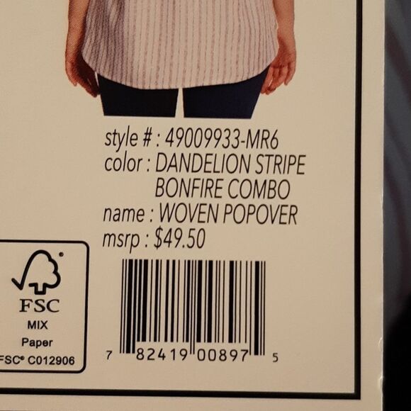 Nine West Woven Popover Blouse - Picture 11 of 12